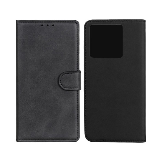 Leather Flip Cover with Internal Pocket For Xiaomi Redmi note 13 Pro 5g Black